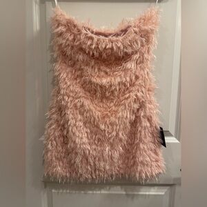 Lulu's Blush Strapless Dress